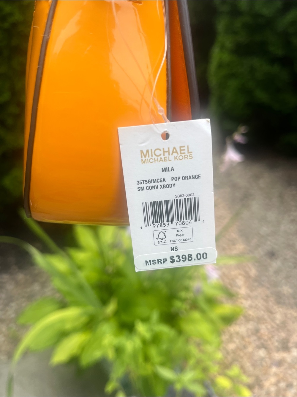 Michael Kors Mila 🍊 Patent Quilted Shoulder Bag w/ Gold Chain New. Retail $398 - Picture 5 of 8